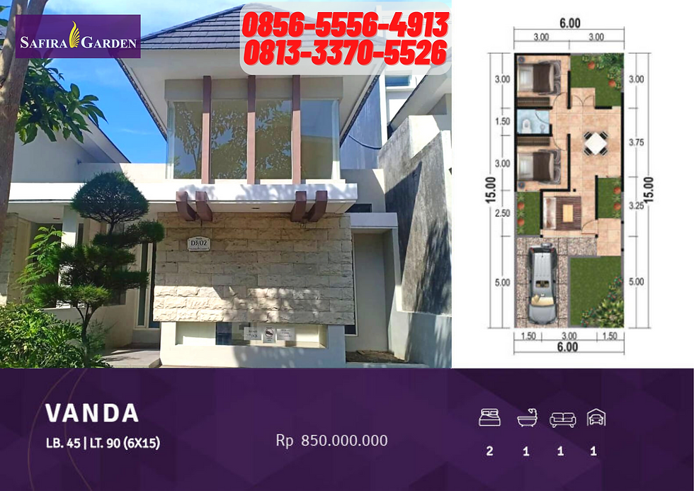 Safira Garden Sidoarjo Type Vanda, CALL : 0856-5556-4913