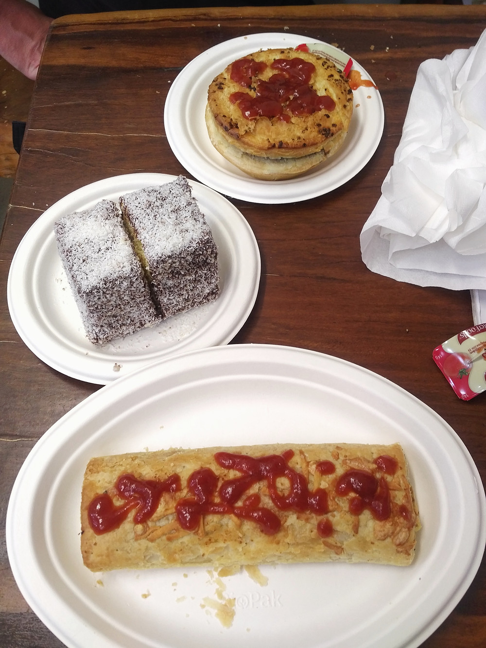 Meat Pie, Lamington, Sausage Roll