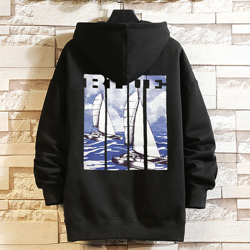 Miniatura: Men's Plus Size Velvet Hooded Jacket for Autumn/Winter