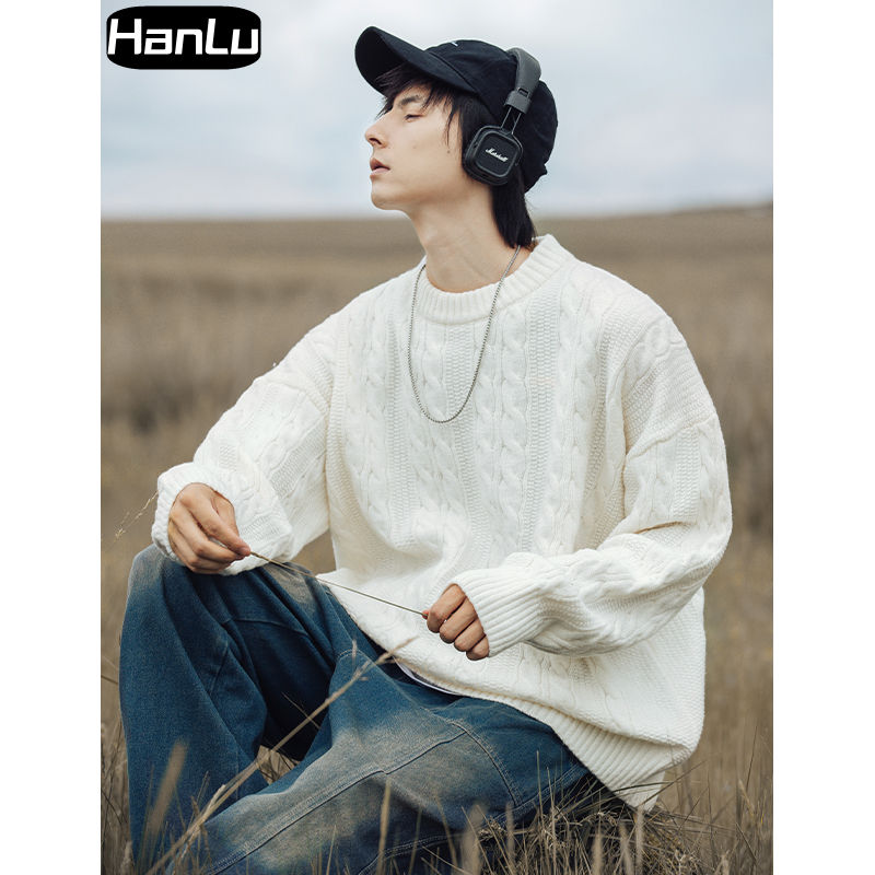 Miniatura: Men's Autumn/Winter Round Neck Loose Pullover Sweater