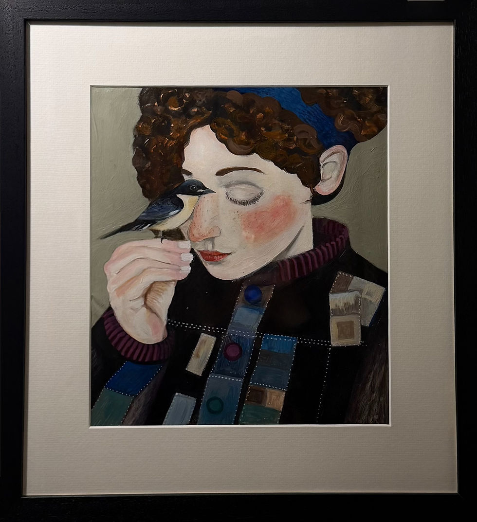 Girl With Blue Bird