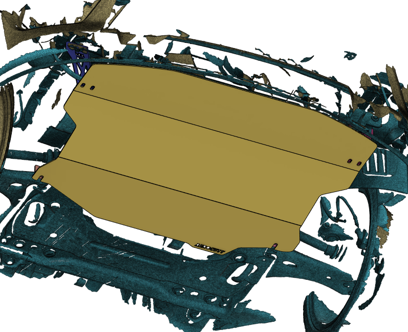 Thumbnail: FORD FIESTA XR4 SKID PLATE SET 3D SCAN AEROCUTT