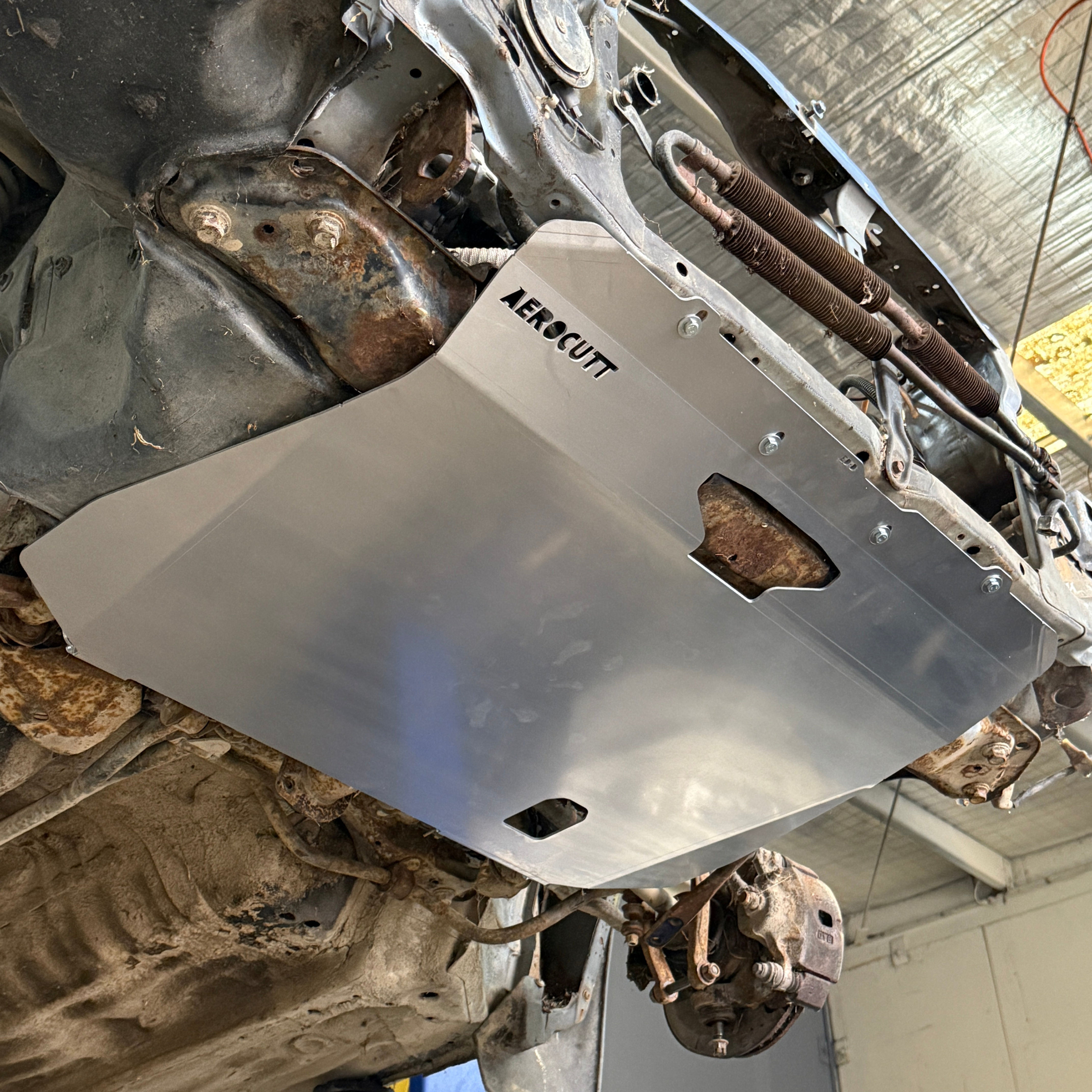 Aerocutt ed ef civic del sol skid plate aluminium undertray installed