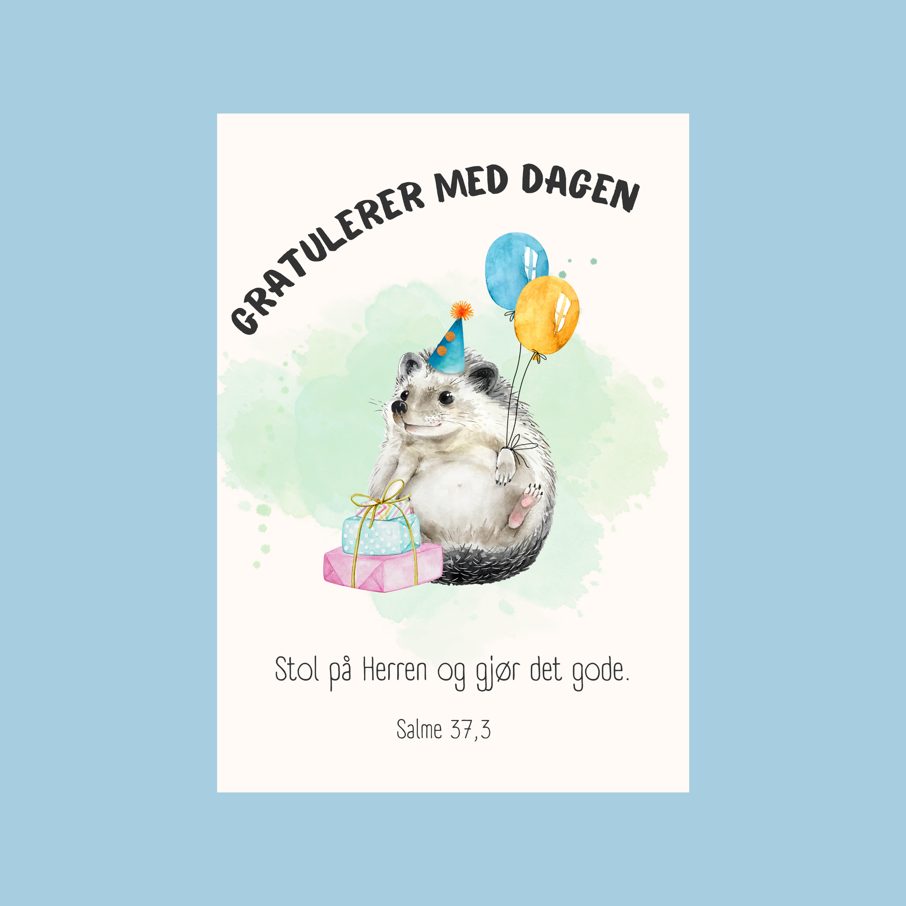 Gratulerer-pinnsvin. Salme 37,3