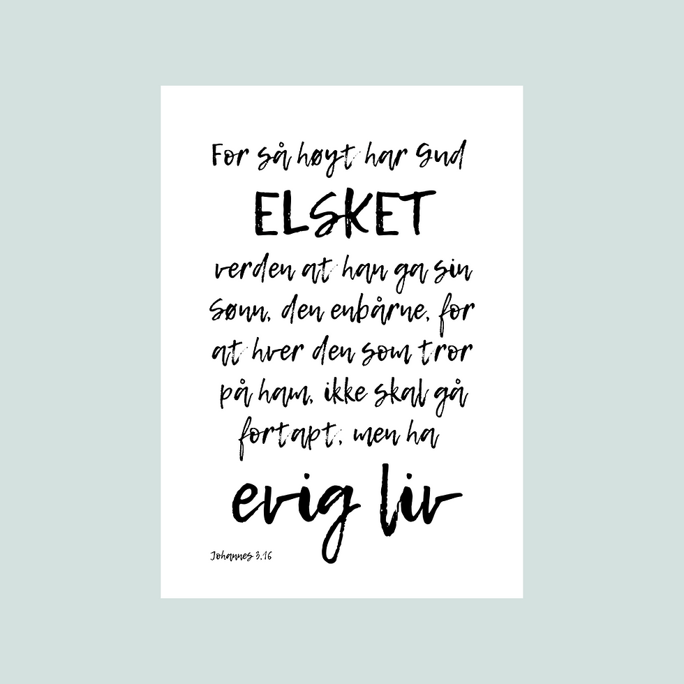 Miniatyrbilde: Elsket. Johannes 3,16