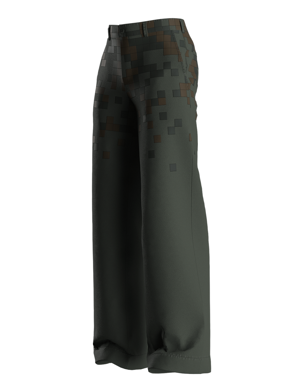 DIGITAL CAMO PRINTED WIDE PANTS