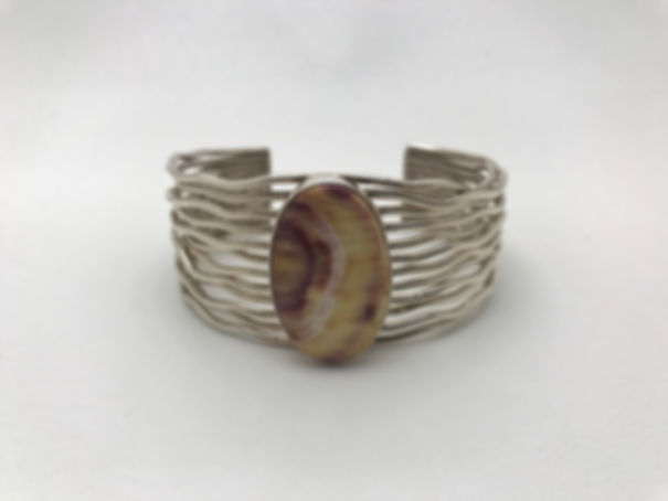Rainwater Cuff Bracelet with Spinny Oyster