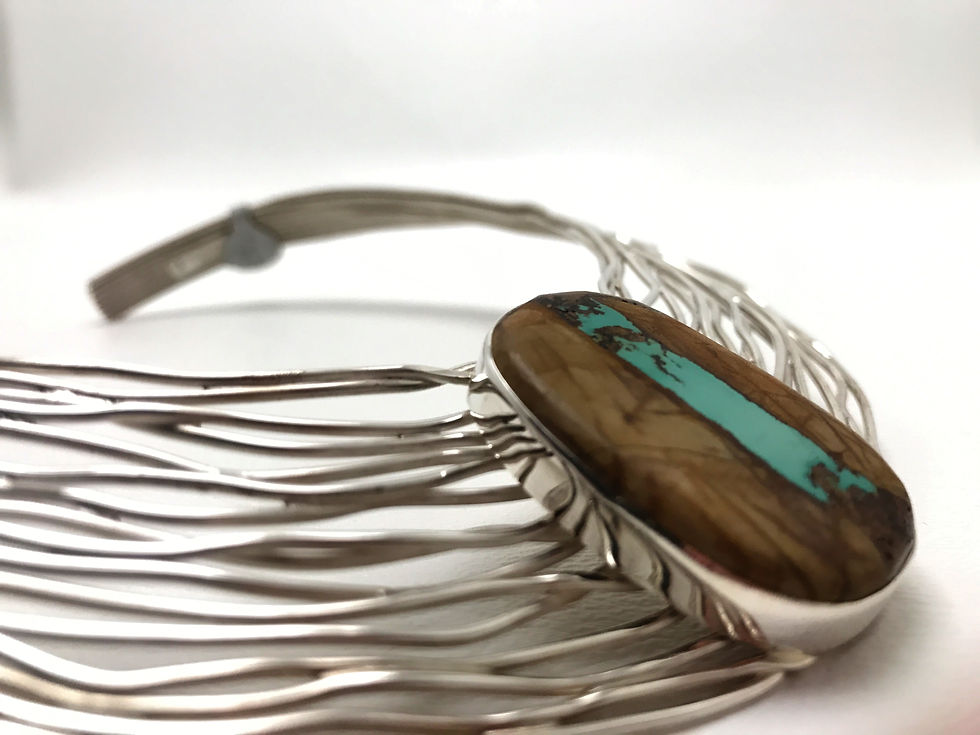 Thumbnail: Rainwater Choker with Boulder Turquoise