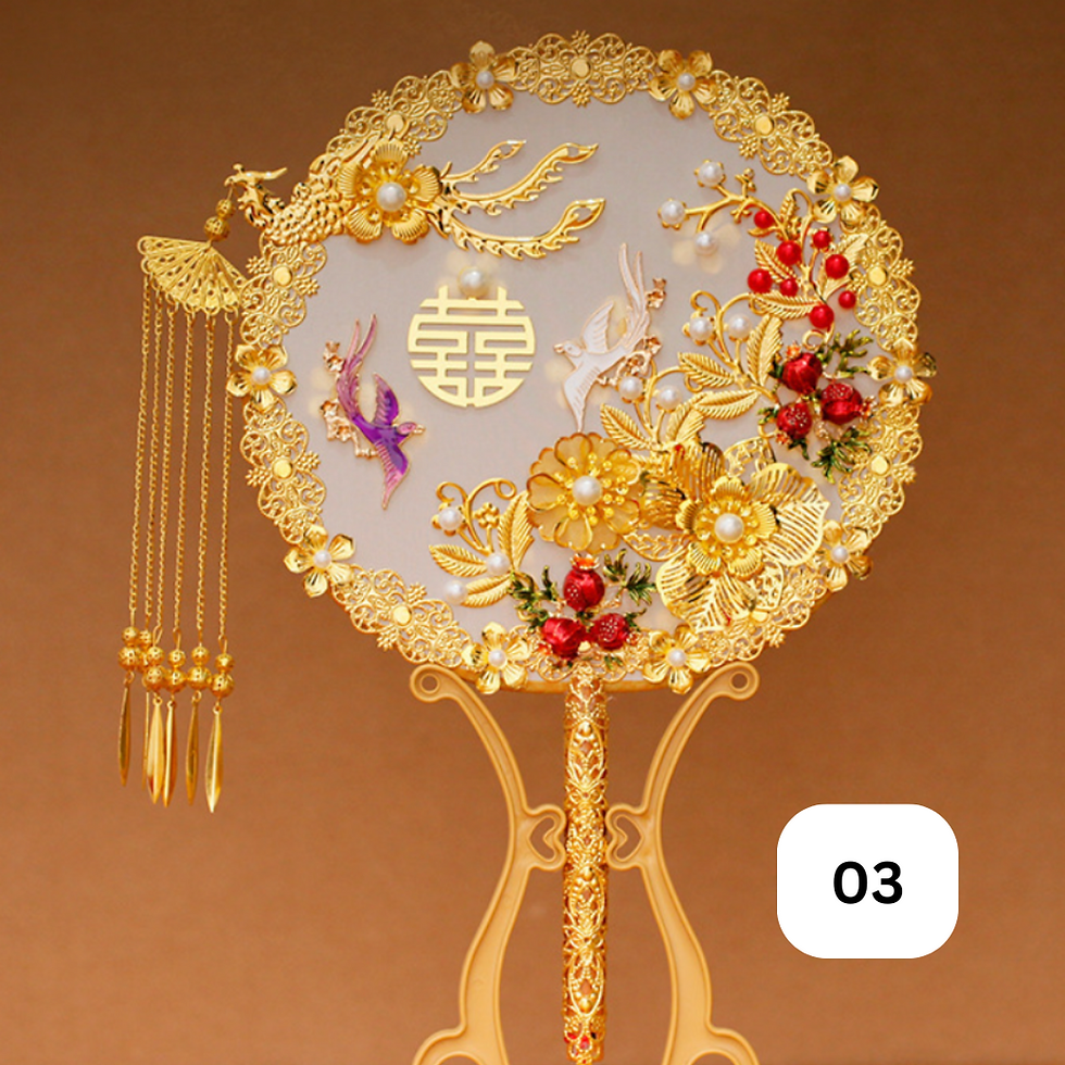 Thumbnail: Gold Oriental Handheld Fan