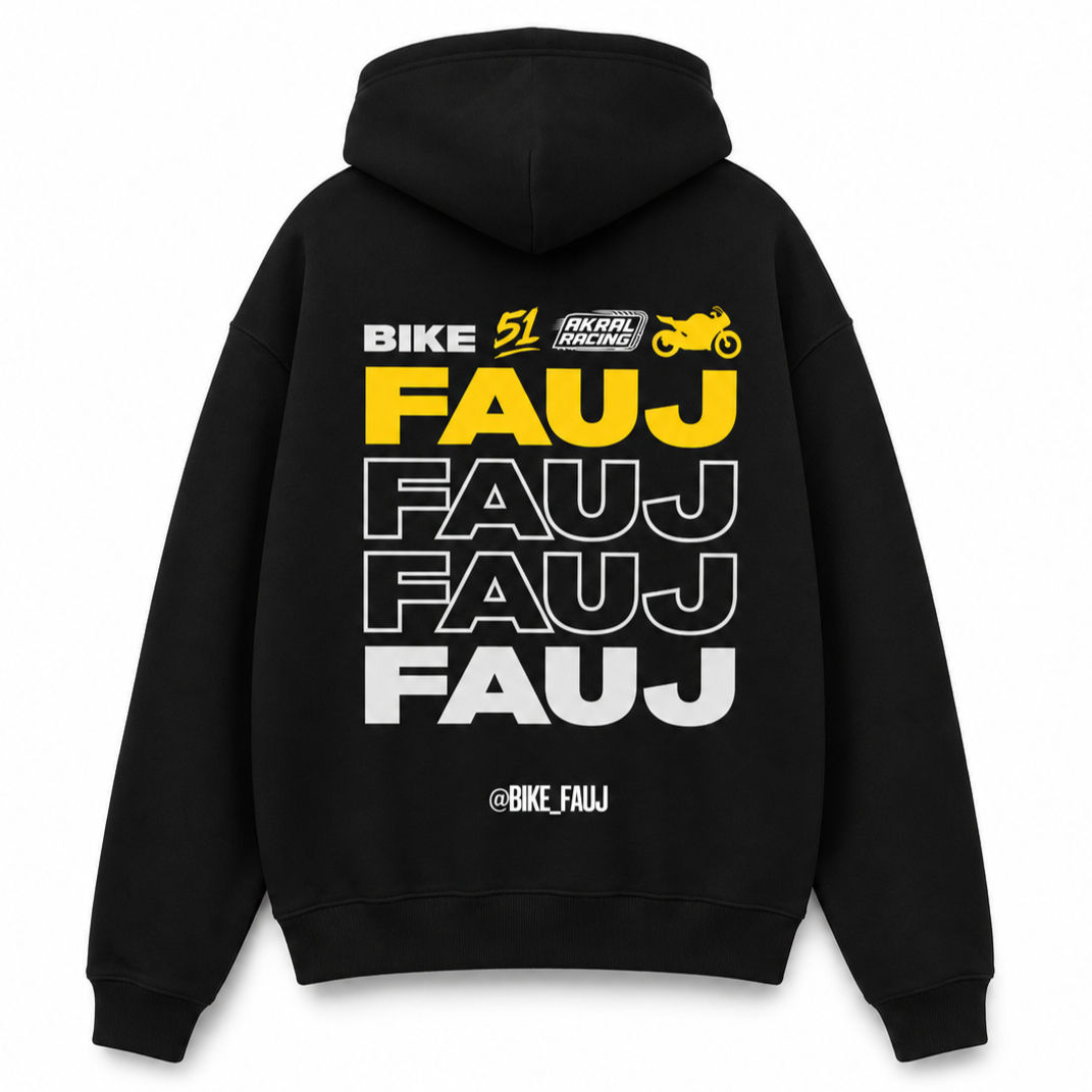 Reflective Hoodie -Yellow Stacked Print