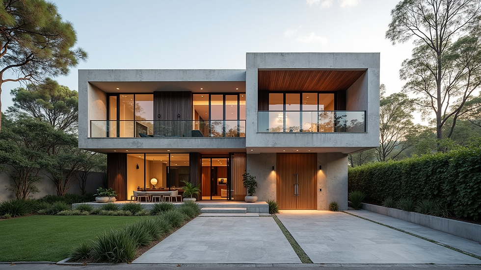 Primer plano de detalles arquitectónicos de una casa moderna en Guatemala