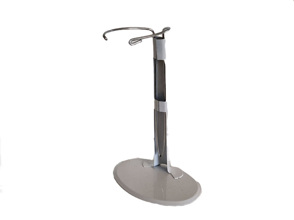 Nuken seisontatuki, nukketeline. Soikea laatta