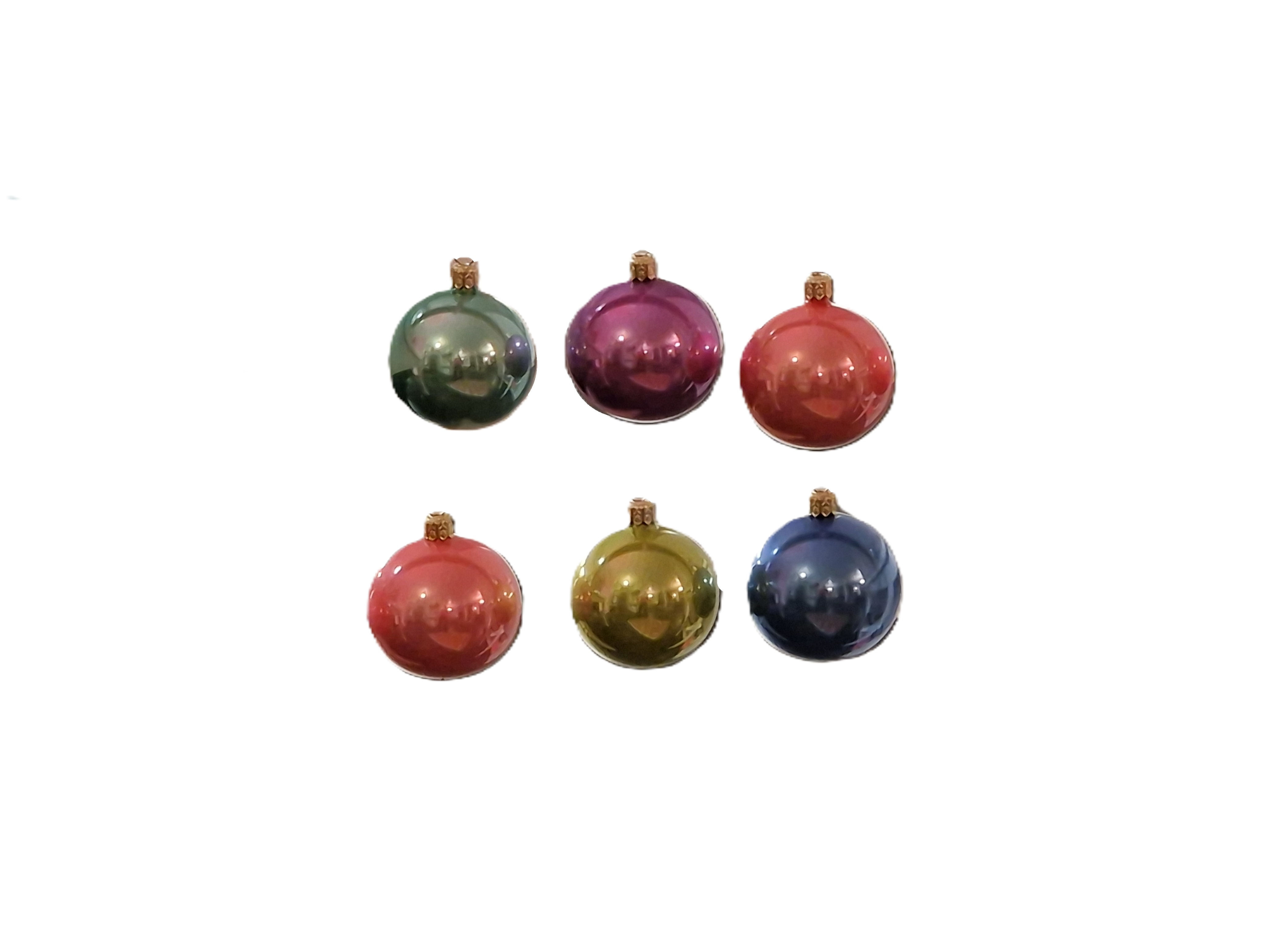 Aitoja Böömiläisiä lasipalloja, värilajitelma 6kpl