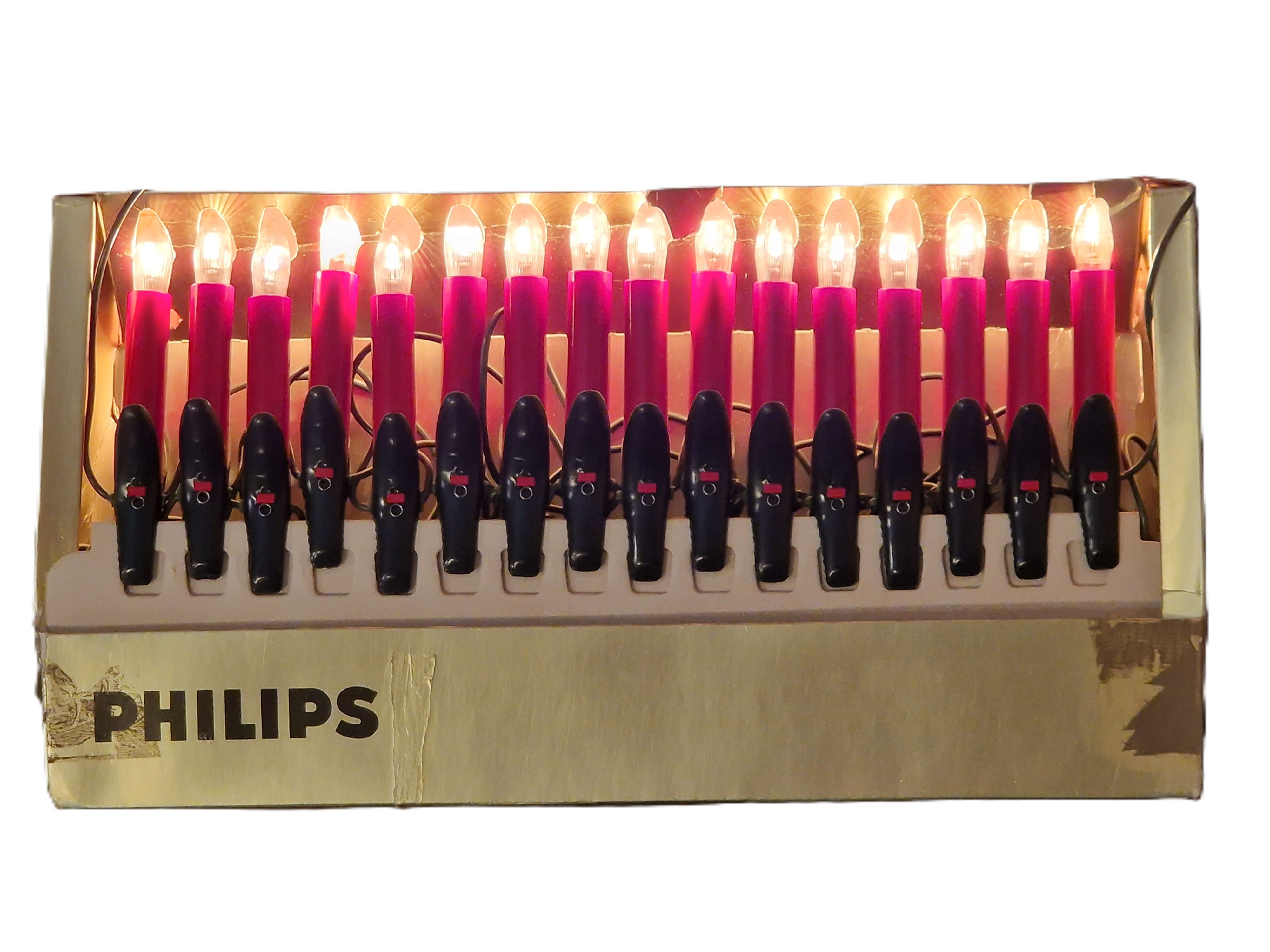 Philips joulukuusen sähkökynttilät, punaiset.