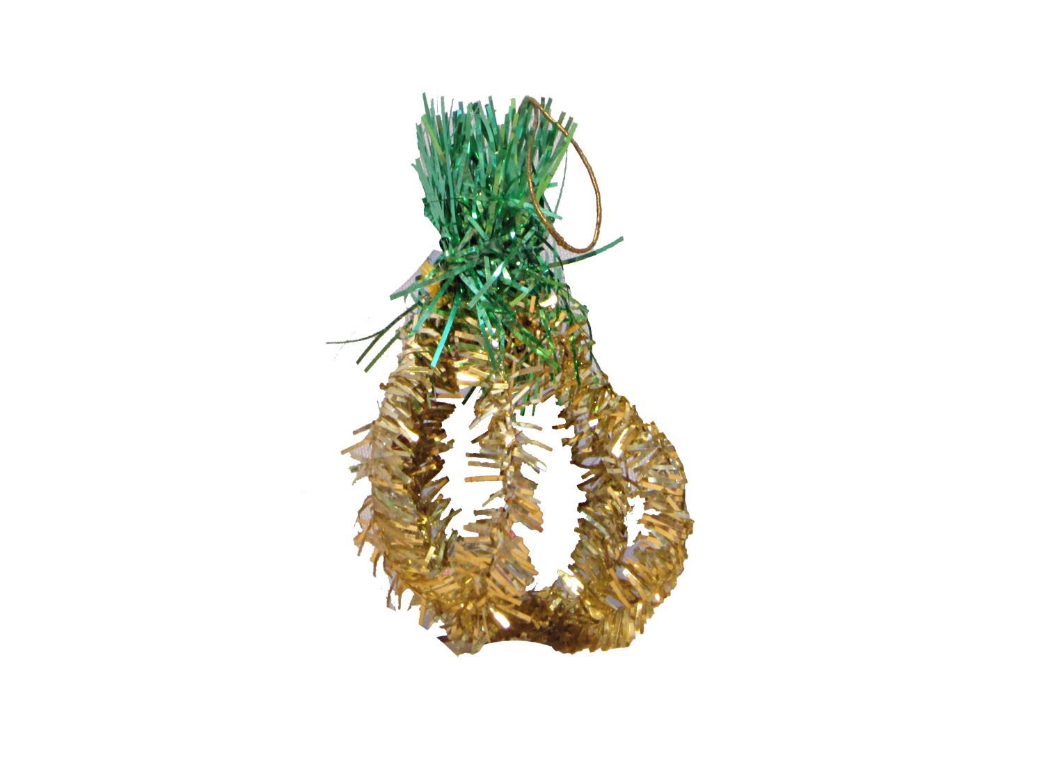 Vanha joulukuusenkoriste, kulta ja vihreä