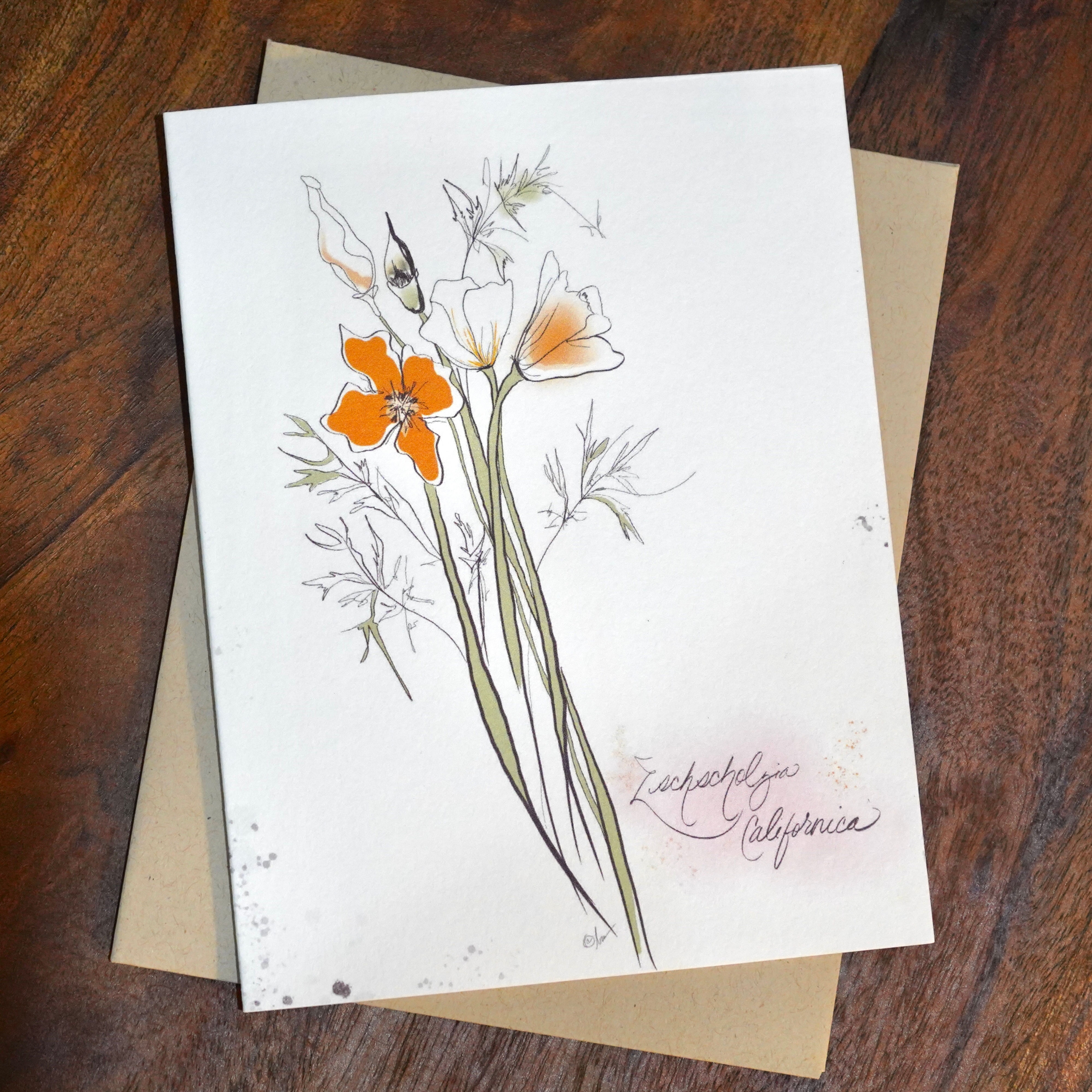 Eschscholzia Californica notecard