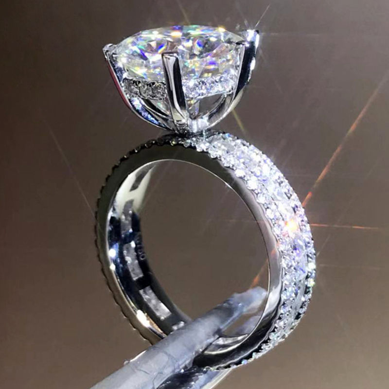 Thumbnail: 1 2 3 4 5 Carat Solid Au750 18K White Gold Ring