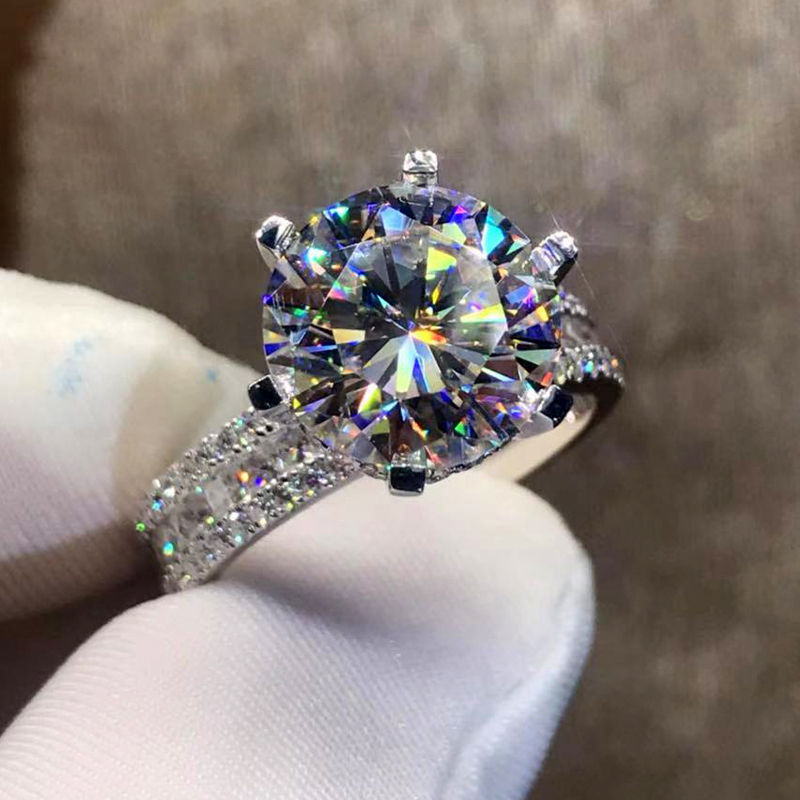 Thumbnail: 1 2 3 4 5 Carat Solid Au750 18K White Gold Ring