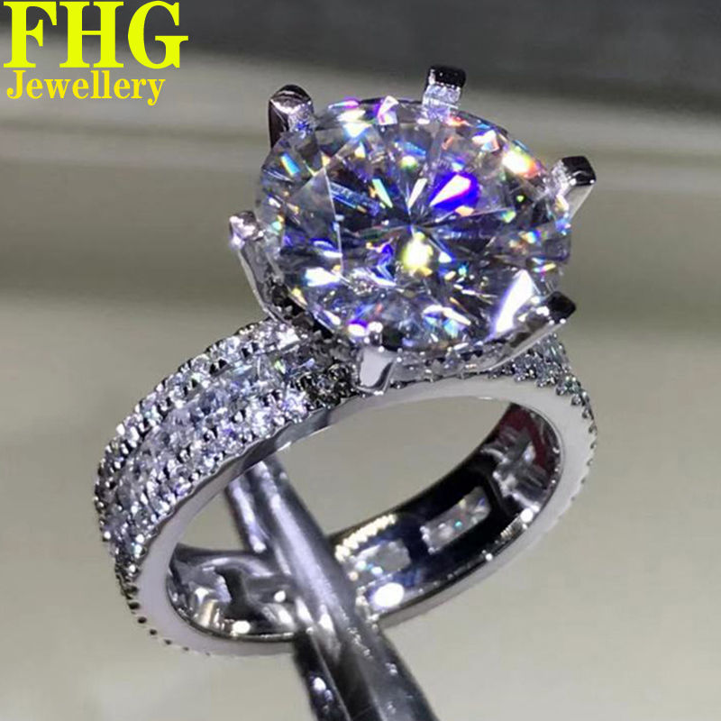 Thumbnail: 1 2 3 4 5 Carat Solid Au750 18K White Gold Ring