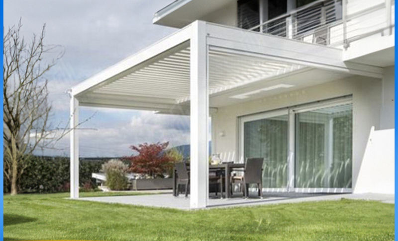 Thumbnail: Aluminum Louvre Roof Electric Terrace Gazebo 