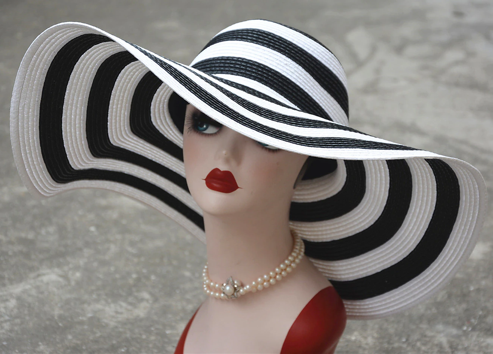 Thumbnail: Foldable Oversized Huge Wide Brim Sun Beach Hats