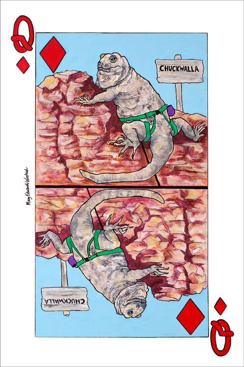 Queen of Diamonds:  Chuckwalla Rock Climber