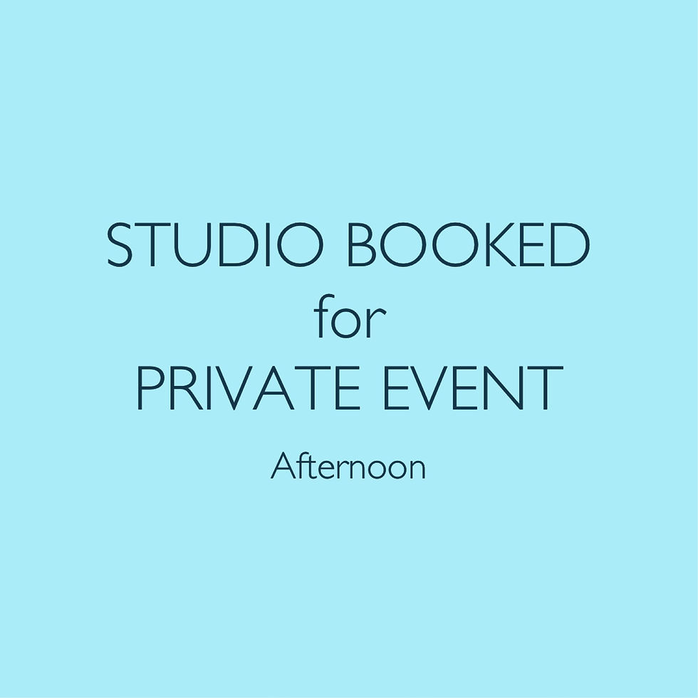 Private Hire - Studio booked for event