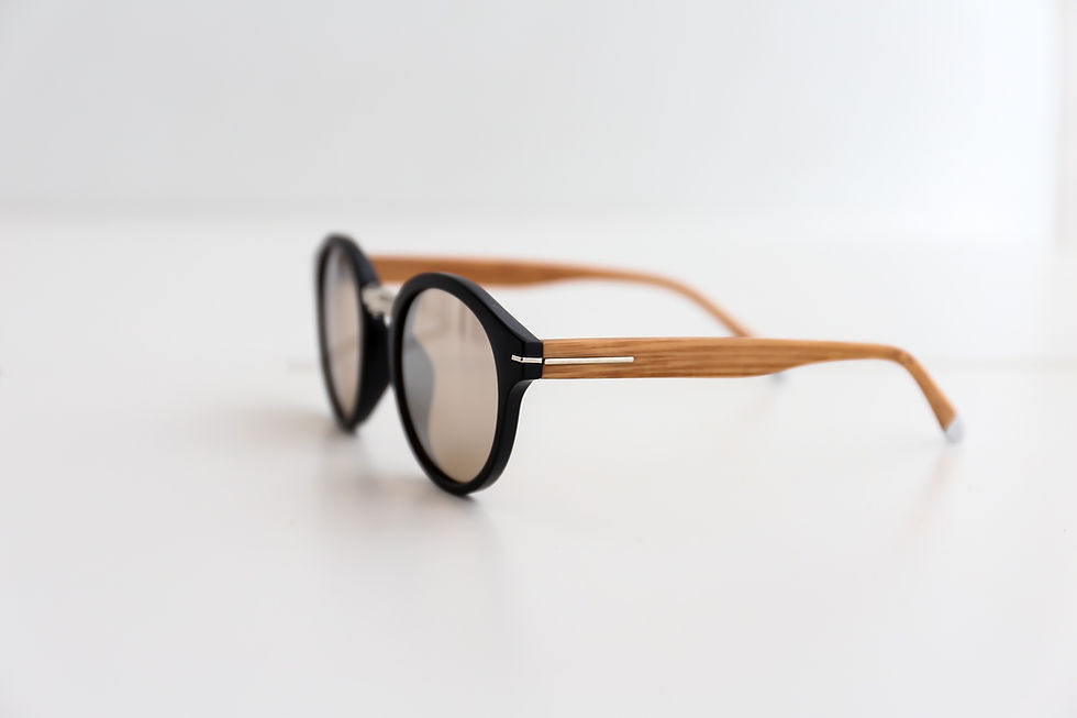 Miniature : Lunettes de soleil rondes en bois marron clair Abidjan