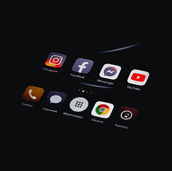 mobile phone showing social media apps