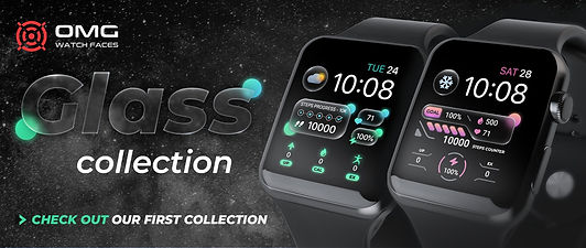 informative apple modern watch faces. minimal, colorful, glass inspired