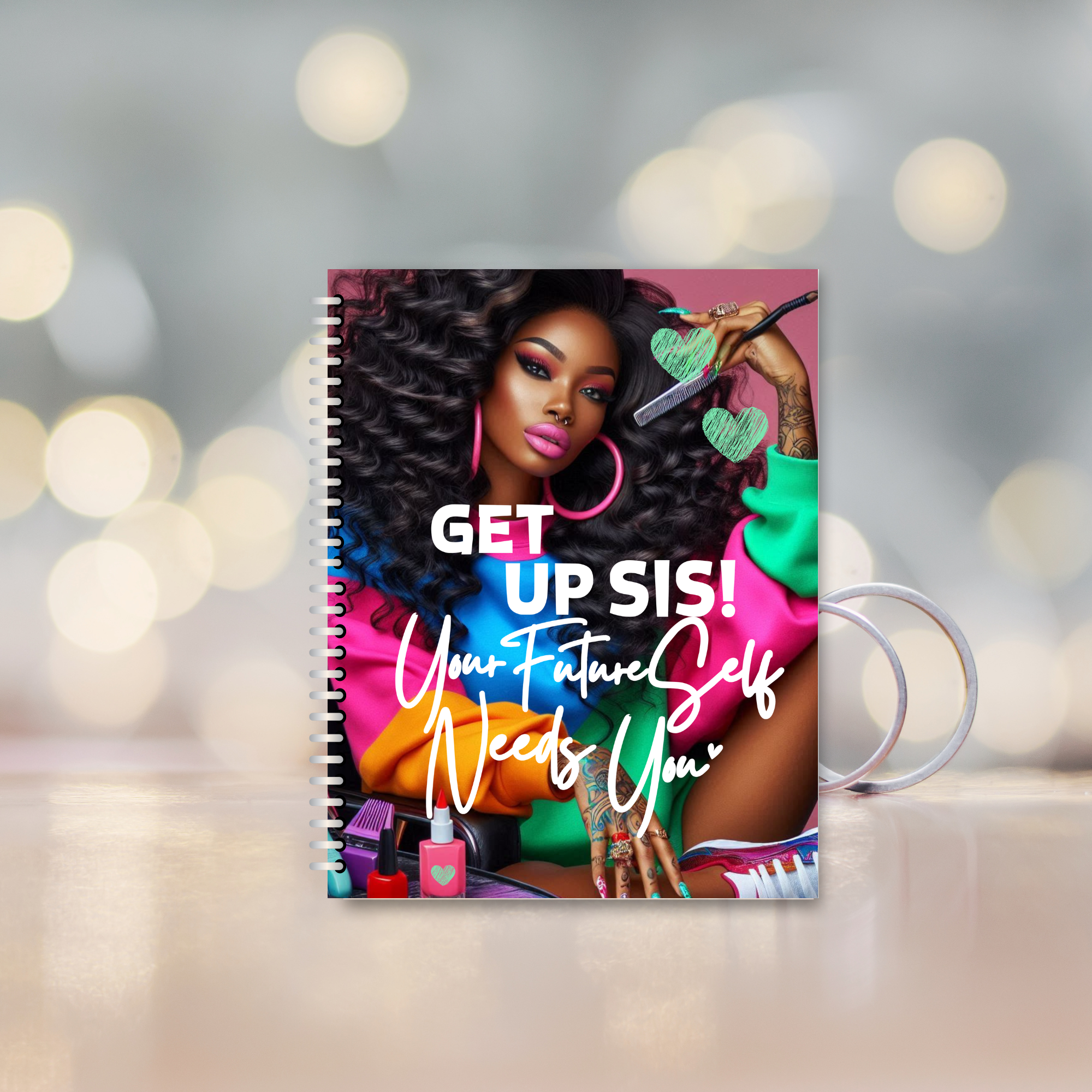 Get Up Sis Motivational Notebook – Affirmation Journal
