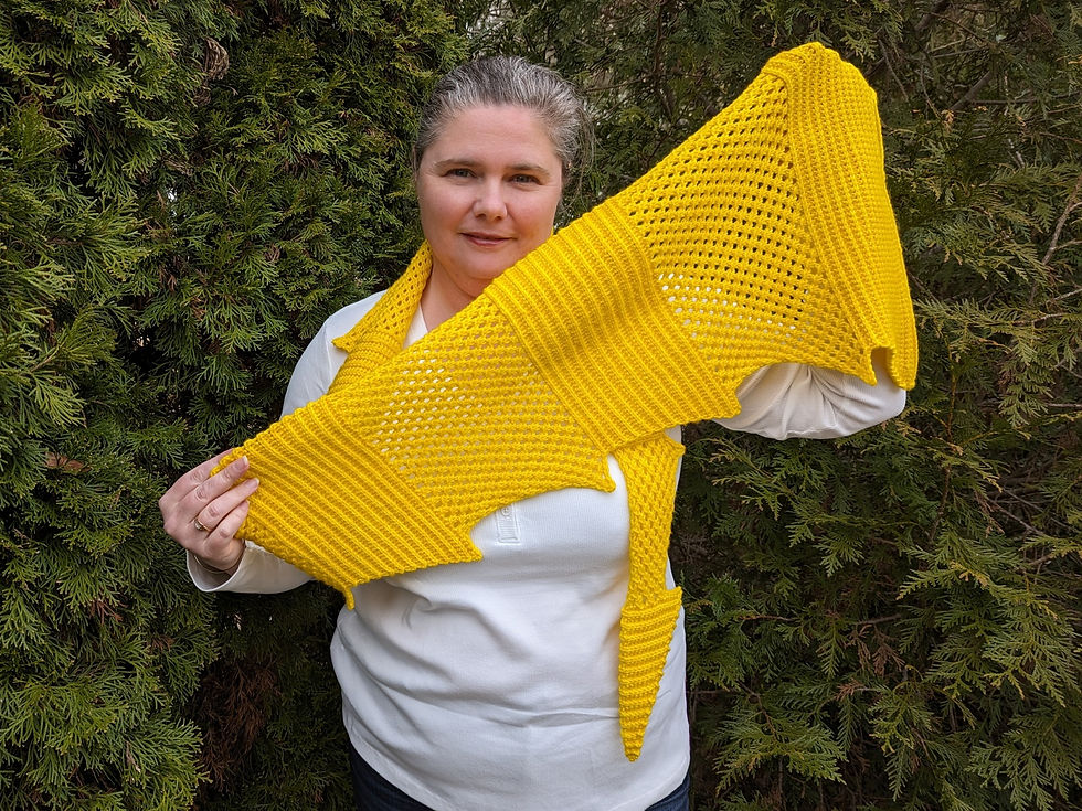 Lightning Strike Shawl, knitting pattern of a triangular shawl in Hedgehog Fibres Merino DK