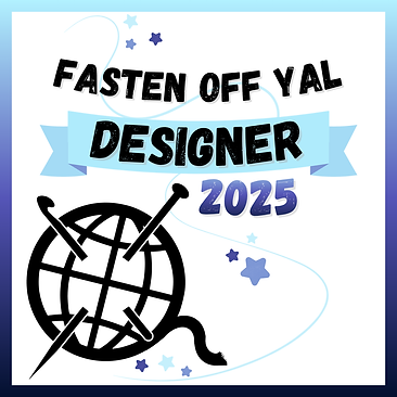 Fasten Off Yarn-A-Long designer logo