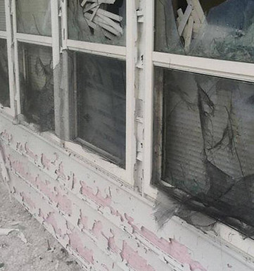 Calgary Hail Damage on window