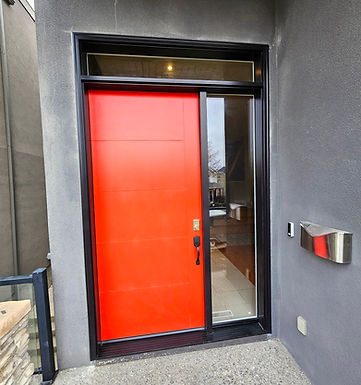 Front Red/Orange Entry Door