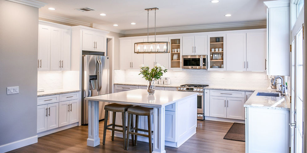 Clean white kitchen
