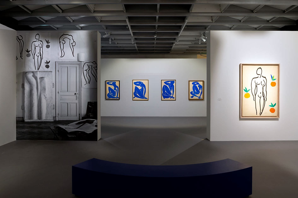 Dernière salle de l'exposition : Les Nus Bleus - Exposition Henri Matisse 1941-1954 au Grand Palais (Paris)