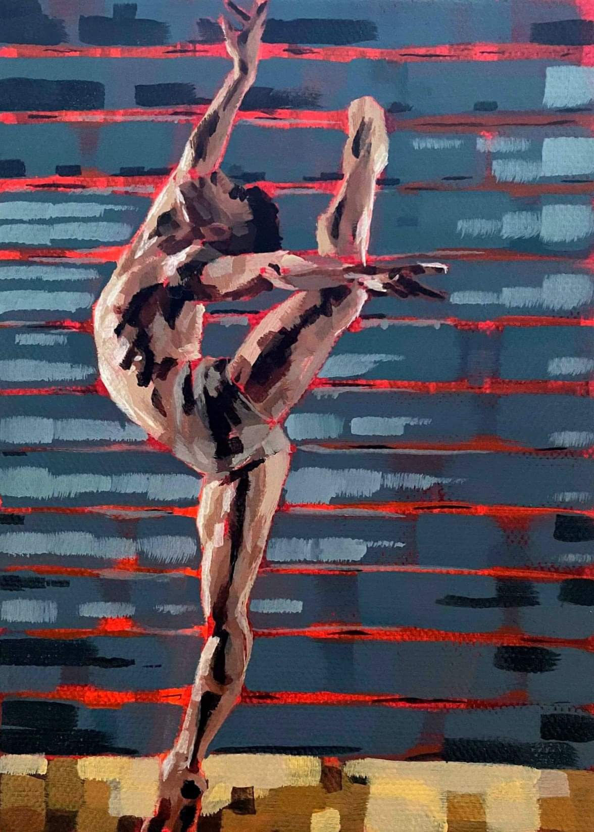 “Linear Flow” 5x7