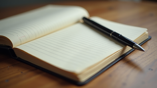 Cahier de note ouvert