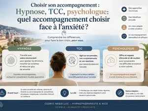 Hypnothérapeute, TCC, psychologue : quel accompagnement choisir face à l'anxiété ?