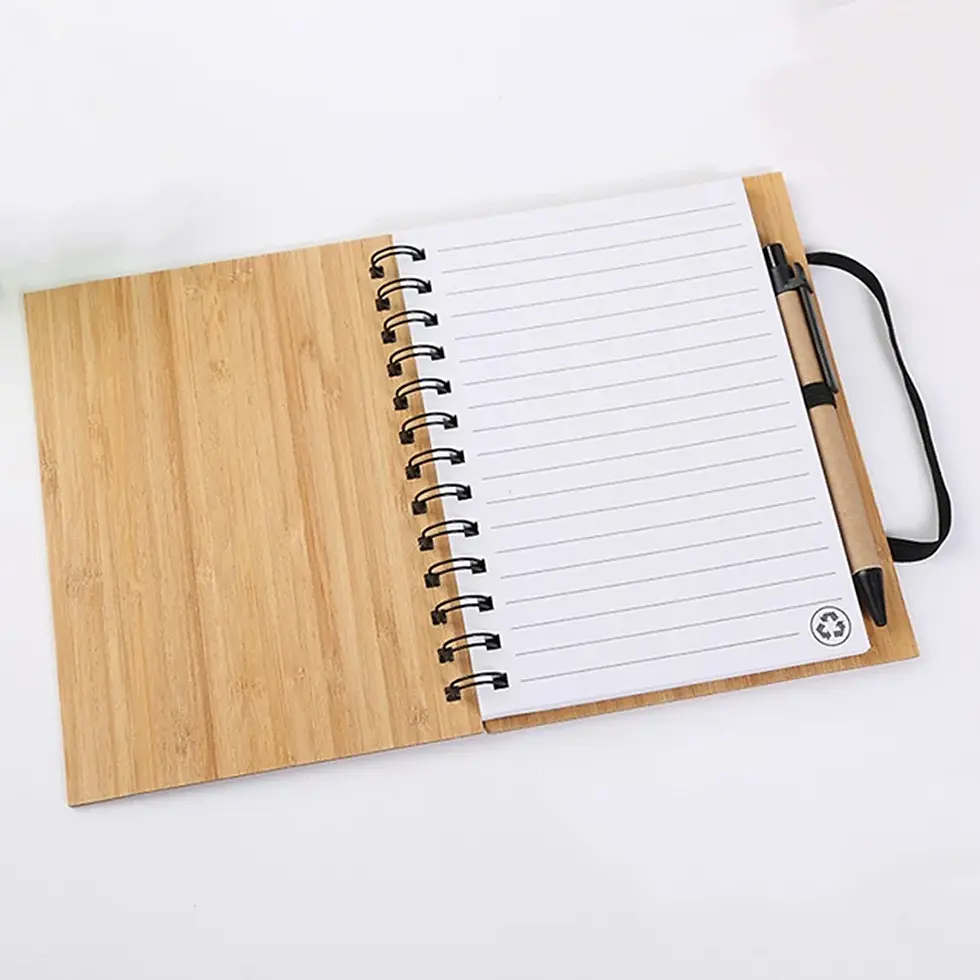 Thumbnail: New Product - Bamboo Cover Notebook A5 Eco Friendly Fancy Bamboo Notebook