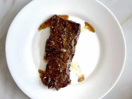 Arrachera marinada con naranja