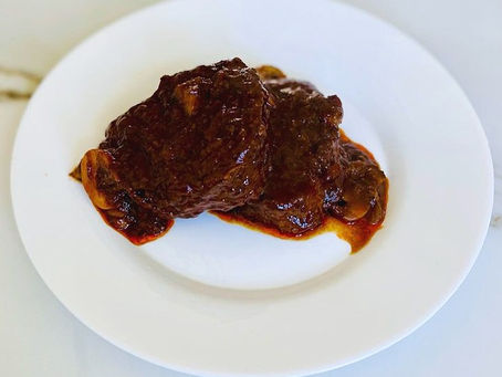 Lomo de res al vino tinto