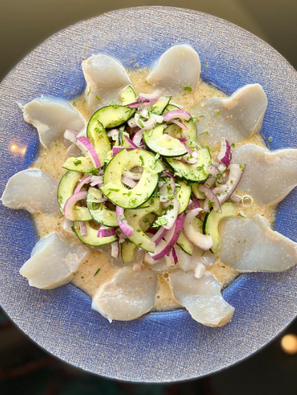 Callo fresco con limón y chiltepin