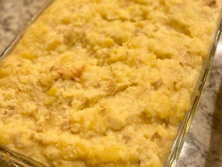 Puré de papá con ajo rostizado