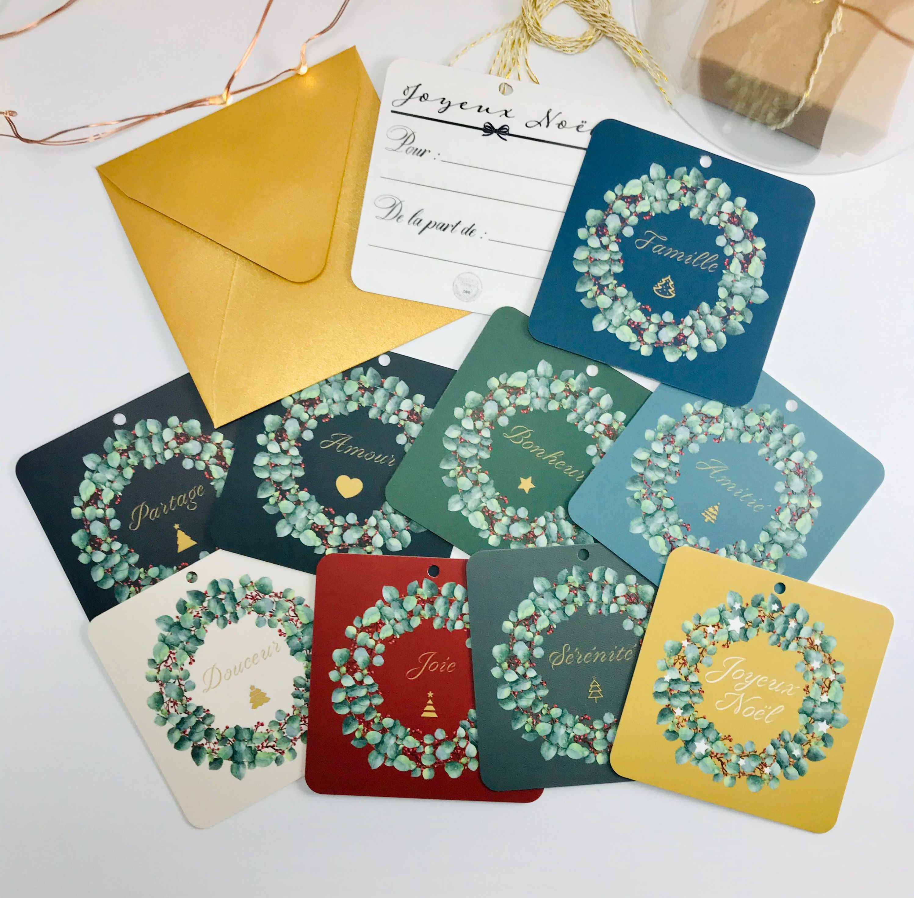cartes étiquettes cadeaux