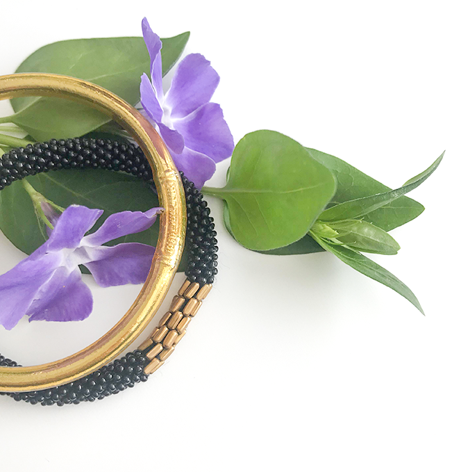 Miniature : bracelet perles de verre