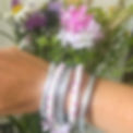 bracelets népalais blanc rose