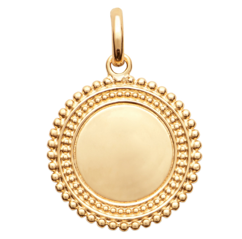 Miniature : Collier médaille soleil Envoûtante avec chaîne boules en plaqué or Madame Métamorph'Ose