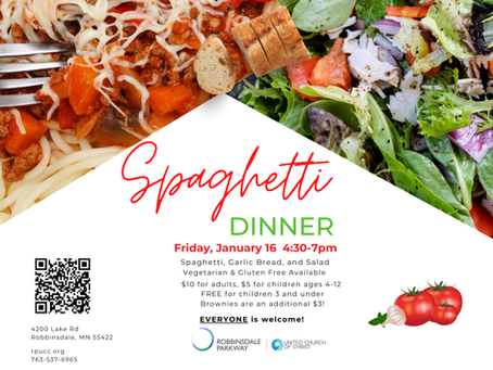Spaghetti Dinner Jan. 16